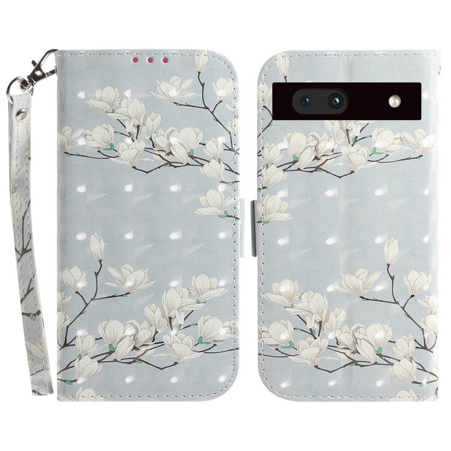 Shockproof Phone Cover Stand for Google Pixel 7a PU Leather 3D Pattern Printing Phone Flip Wallet Case with Strap Shockproof Phone Cover Stand for Google Pixel 7a PU Leather 3D Pattern Printing Phone Flip Wallet Case with Strap
